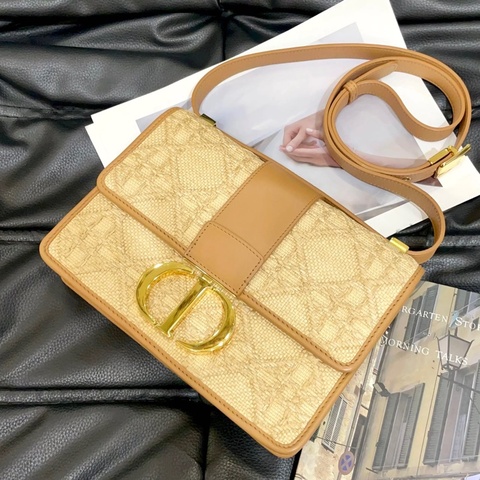 Dior 迪奧 拉菲草 蒙田 中號 斜挎包
