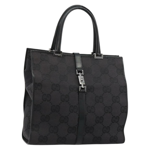 GUCCI GG帆布托特包 黑色 銀色 002 1064 3444 正品 182085A