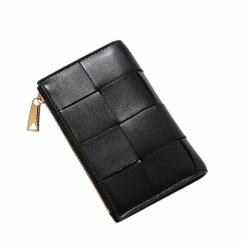 【BOTTEGA VENETA 寶緹嘉】BV Cassette Medium Bi-Fold 對折 零錢包 卡夾 中夾 皮夾 短夾 黑色 750262