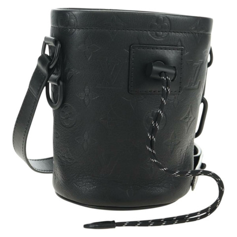 路易威登 Monogram Shadow Chalk Nanobag 手袋 黑色 M44628 LV 正品 182934SM