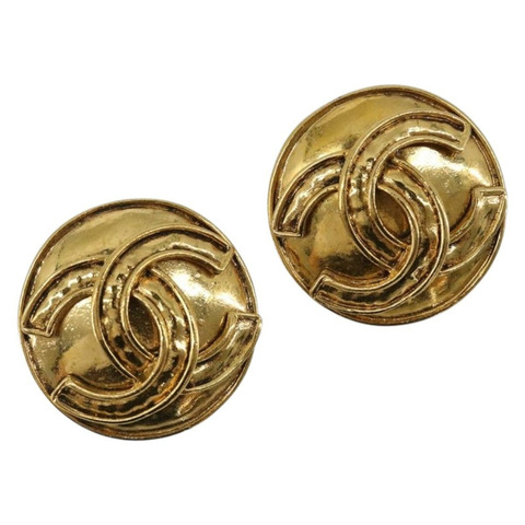 香奈兒 (CHANEL) 耳環，金屬金色，雙C標誌，正品編號 183503V