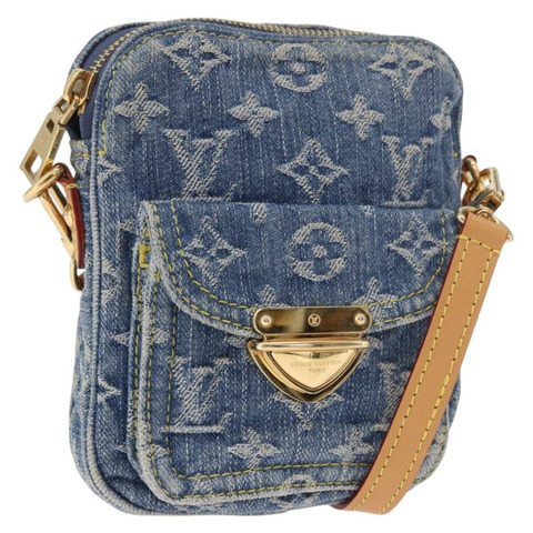 路易威登 Monogram Denim Pochette Fairfax 手袋 藍色 M82948 LV 正品 184169SAV