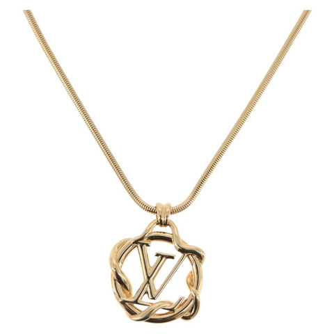 路易威登 Collier Garden 項鍊，金屬金色，貨號 M68937，LV 正品，編號 183122SAM