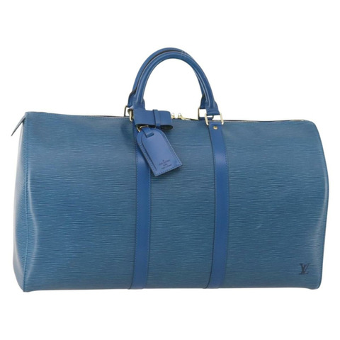 路易威登 Epi Keepall 50 波士頓包 藍色 M42965 LV Auth 183860A