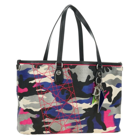 Christian Dior Anselmural 托特包 帆布 多色 銀色 正品 182566M