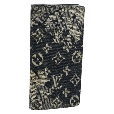 路易威登 Tapestry Brazza Portefeuille NM 錢包 海軍藍 M80032 LV Auth 184232M