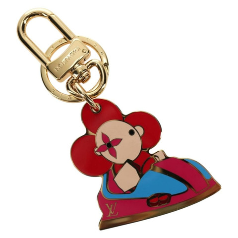 路易威登 Porte Cles 手袋吊飾 Vivienne Charm 金屬金色 M69860 LV Auth 184242M