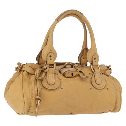 Chloe Paddington 手提包 皮革 米色 金色銀色 正品 am11792V