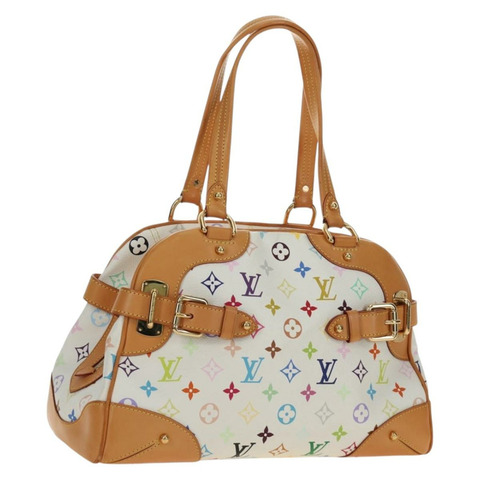 路易威登 Monogram Multicolor Claudia 手提包 白色 M40193 正品 BA13291SAV
