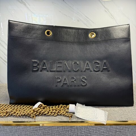 BALENCIAGA  黑色皮革托特包