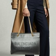 BALENCIAGA  黑色皮革托特包
