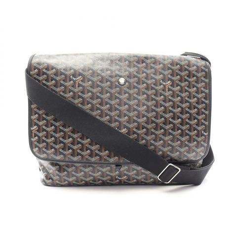 GOYARD Capetian MM 單肩包 PVC塗層帆布皮革 黑色 多色 二手