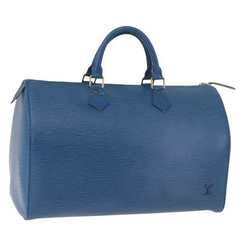 路易威登 Epi Speedy 35 手提包，托萊多藍，M42995，LV 正品，編號 187028SAV