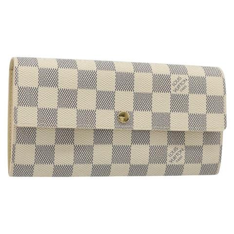 路易威登 Damier Azur Portefeuille Sarah 長版皮夾 N61735 LV Auth 186278V