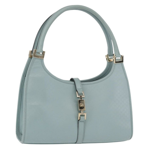 GUCCI Micro Guccissima Jackie 手袋 金色 淺藍色 002 1068 2404 正品 186130V
