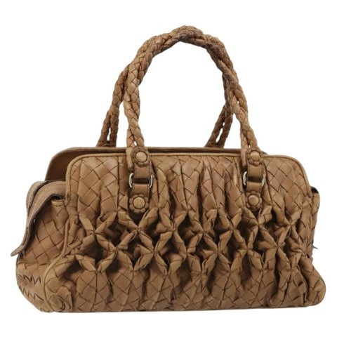 BOTTEGA VENETA INTRECCIATO 手袋 皮革 棕色 銀色 正品 185815A