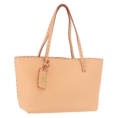 FENDI Celeria 手提包 皮革 橙色 正品 189383V