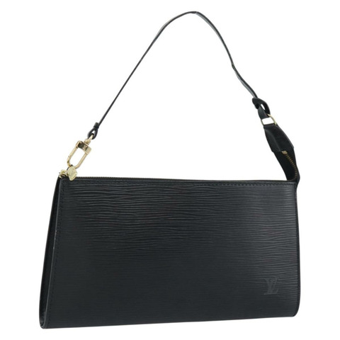 路易威登 Epi Pochette Accessoires 手拿包 黑色 M52982 LV Auth 187872A