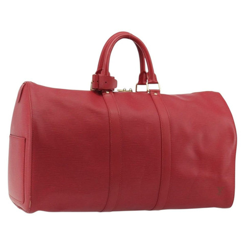 路易威登 Epi Keepall 45 波士頓包 紅色 M42977 LV 正品 189520A