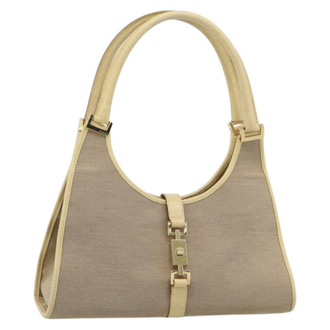 GUCCI 肩背包 帆布 皮革 米色 金色 002 1067 正品 188585A