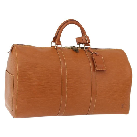 路易威登 Epi Keepall 50 波士頓包 棕色 M42968 LV 正品 190130SAV