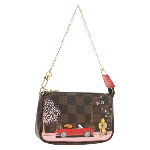 路易威登 Damier Ebene Vivienne 迷你手拿包配件正品 190175M