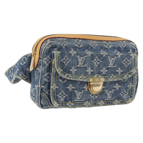 路易威登 Monogram 牛仔布腰包/斜背包 藍色 M95347 LV 正品 190155SAV