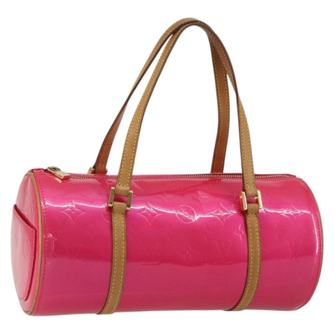 路易威登 Monogram Vernis Bedford 手袋 玫紅色 M91255 LV 正品 190057A