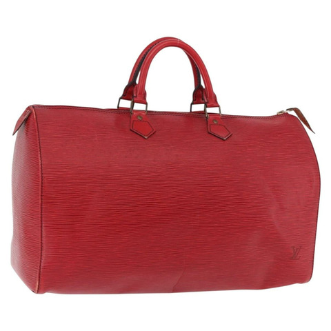 路易威登 Epi Speedy 40 手提包 紅色 M42987 LV 正品 190401A