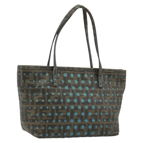 FENDI Zucca帆布手提包 PVC黑色棕色 正品 190868