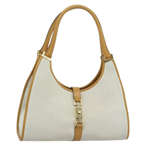 GUCCI 手提包 麂皮 灰色 金色 002 1067 正品 191272V