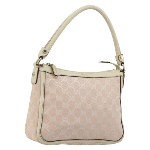 GUCCI GG帆布肩背包 粉金配色 146244 正品 191250A