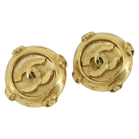 香奈兒 (CHANEL) 耳環，金屬金色，雙C標誌，貨號189402M
