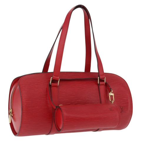 路易威登 Epi Soufflot 手提包紅色 M52227 LV 正品 190657V