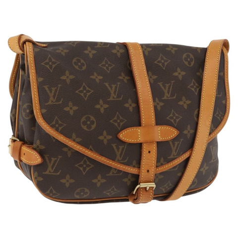 路易威登 Monogram Saumur 30 肩背包 M42256 LV Auth 186660A