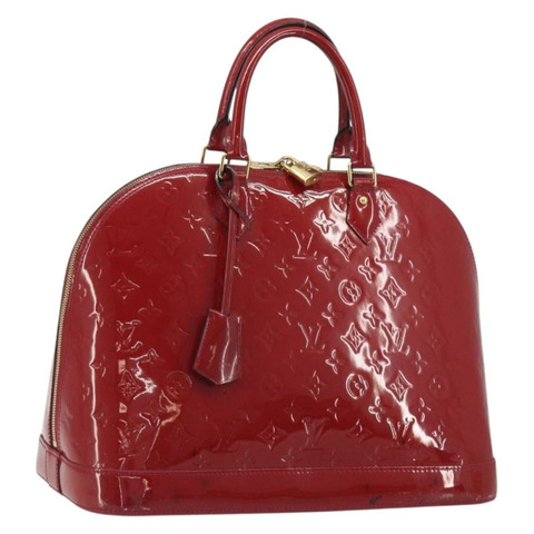 路易威登 Monogram Vernis Alma 小號手袋 Rose Andian M91770 正品 190707A