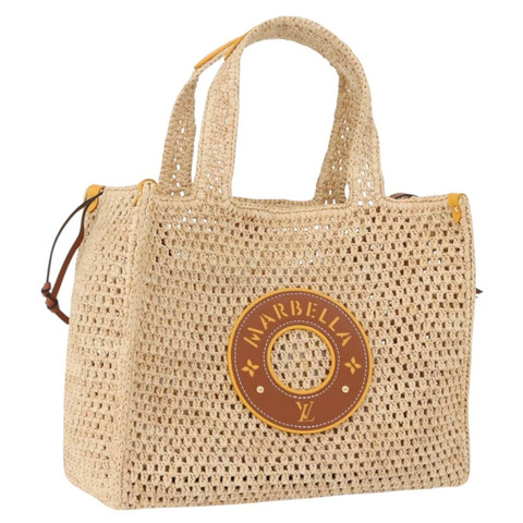 路易威登 (LOUIS VUITTON) 泳池邊隨行 MM 拉菲草米色手袋 M24723 LV 正品 192900SAM