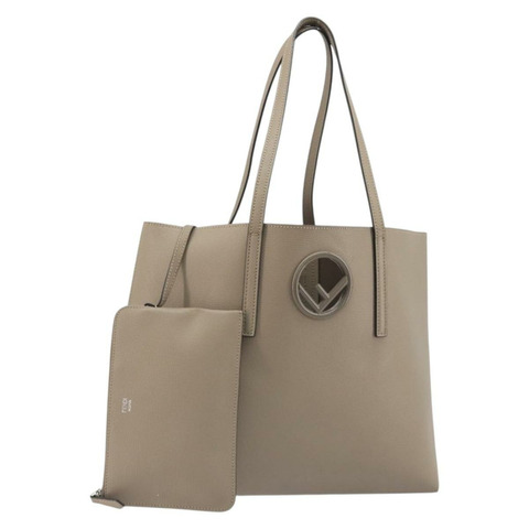 FENDI F's 手提包 皮革 灰色 8BH348 正品 192696A