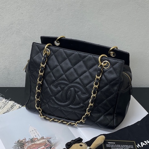 chanel香奈兒黑金ppt小號 鏈條包單肩 卡標齊全 配件塵袋。