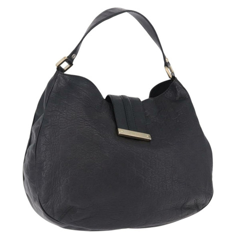 GUCCI GG帆布Guccissima單肩包，黑色皮革搭配金色，貨號233604，正品編號193115V