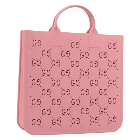 GUCCI GG帆布兒童手提包 橡膠粉紅 679365 正品 194066V