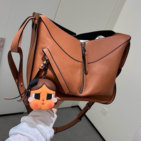 【近新閒置品】Loewe羅意威hammock焦糖色小號經典吊床包單肩斜挎包