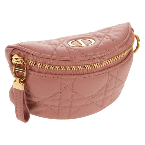 Christian Dior Canage 手拿包 羊皮 粉紅色 金色 正品 bs31470SAV