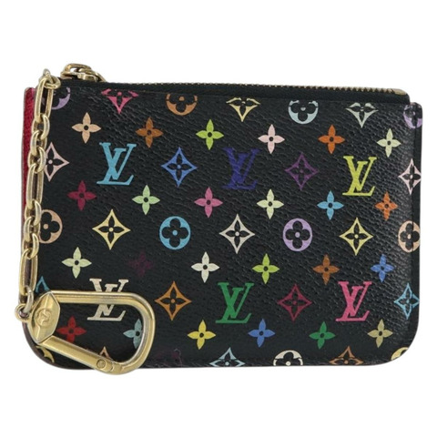 路易威登 Multicolor Pochette Cles NM 零錢包 黑色 M60279 正品 bs31332V