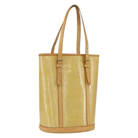 路易威登 Monogram Vernis 水桶 GM 肩背包 米色 LV 正品 fm4967
