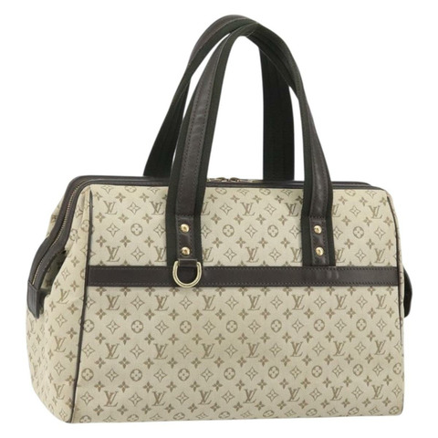 路易威登 Monogram Mini Josephine GM 手提包 卡其色 M92310 LV Auth ep12664