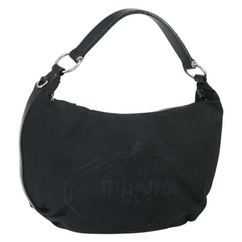 PRADA 單肩包 尼龍 黑色 銀色 正品 yk19971