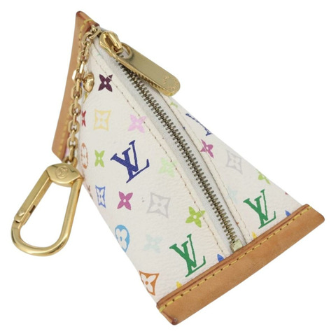 路易威登 Monogram Multicolor Berlango 白色零錢包 M58028 正品 BSZ417V