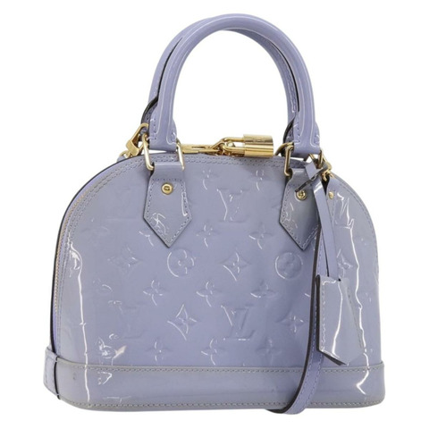 路易威登 Monogram Vernis Alma BB 兩用包 紫色 M90103 正品 mr2420A