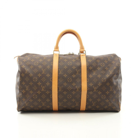 路易威登 Keepall50 旅行包 M41426 Monogram 帆布皮革棕色二手 LV
